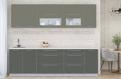 Кухонный гарнитур Интерлиния Мила Пластик 2.6 В