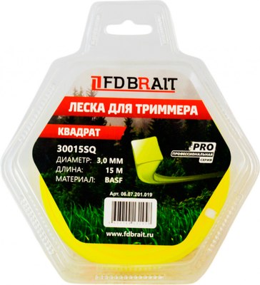 Леска для триммера Brait BR 3.0x15 / 30015SQ PRO - фото