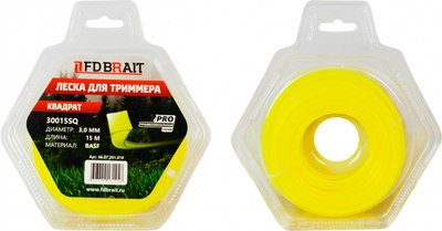 Леска для триммера Brait BR 3.0x15 / 30015SQ PRO