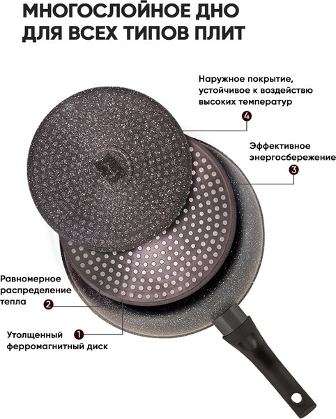 Сковорода Традиция Кристалл ТКР22613И