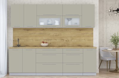 Кухонный гарнитур Интерлиния Мила Пластик 2.6 В - фото