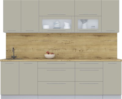Кухонный гарнитур Интерлиния Мила Пластик 2.6 В