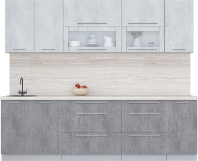 Кухонный гарнитур Интерлиния Мила Пластик 2.6 В - фото