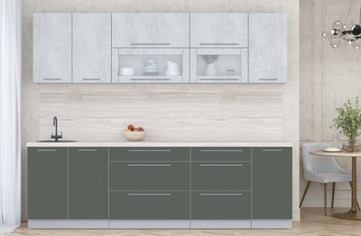 Кухонный гарнитур Интерлиния Мила Пластик 2.6 В