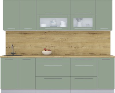 Кухонный гарнитур Интерлиния Мила Пластик 2.6 В - фото