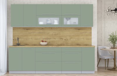 Кухонный гарнитур Интерлиния Мила Пластик 2.6 В