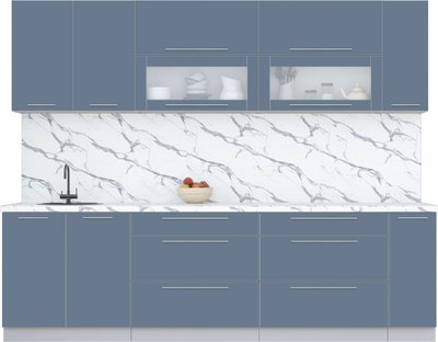 Кухонный гарнитур Интерлиния Мила Пластик 2.7 В - фото