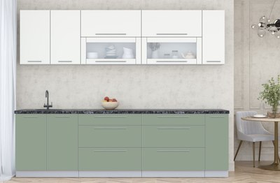 Кухонный гарнитур Интерлиния Мила Пластик 2.7 В - фото