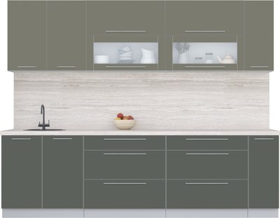Кухонный гарнитур Интерлиния Мила Пластик 2.7 В - фото
