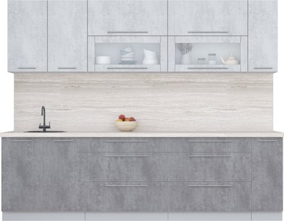 Кухонный гарнитур Интерлиния Мила Пластик 2.7 В - фото