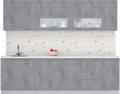 Кухонный гарнитур Интерлиния Мила Пластик 2.7 В - фото