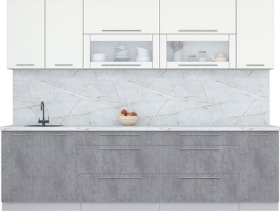 Кухонный гарнитур Интерлиния Мила Пластик 2.8 В - фото