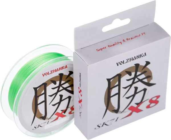 Леска плетеная Волжанка SK-71 X8 0.14мм 7.30кг / X8-SK71G-014 - фото