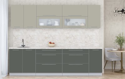 Кухонный гарнитур Интерлиния Мила Пластик 2.8 В