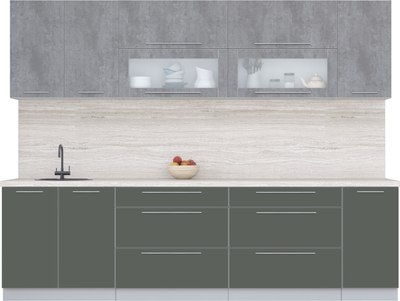 Кухонный гарнитур Интерлиния Мила Пластик 2.8 В - фото