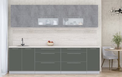 Кухонный гарнитур Интерлиния Мила Пластик 2.8 В