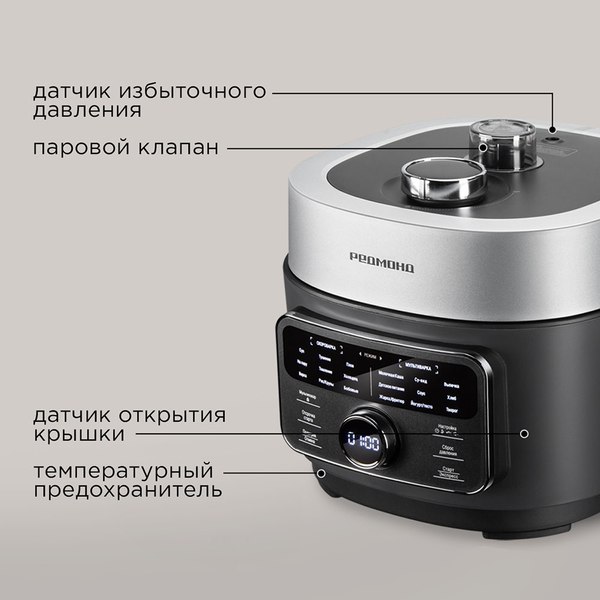 Мультиварка-скороварка Redmond MP112 (серый)