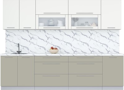 Кухонный гарнитур Интерлиния Мила Пластик 2.9 В - фото