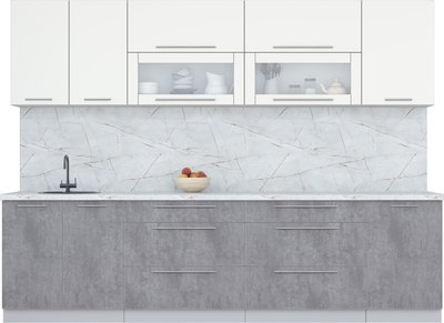 Кухонный гарнитур Интерлиния Мила Пластик 2.9 В - фото