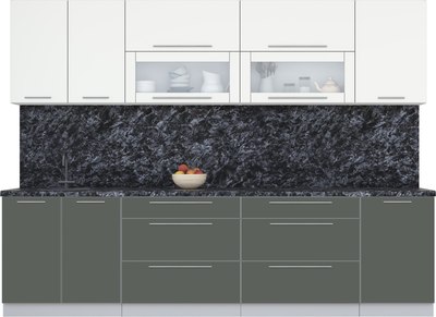 Кухонный гарнитур Интерлиния Мила Пластик 2.9 В - фото