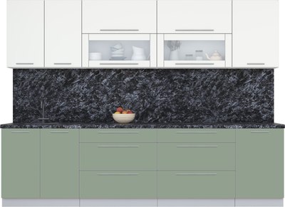 Кухонный гарнитур Интерлиния Мила Пластик 2.9 В - фото