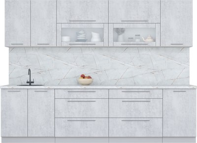 Кухонный гарнитур Интерлиния Мила Пластик 2.9 В - фото