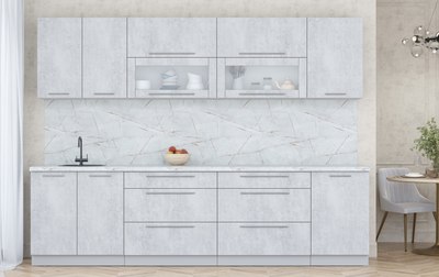 Кухонный гарнитур Интерлиния Мила Пластик 2.9 В