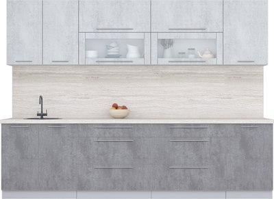 Кухонный гарнитур Интерлиния Мила Пластик 2.9 В - фото