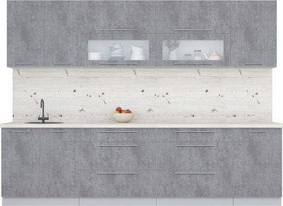 Кухонный гарнитур Интерлиния Мила Пластик 2.9 В - фото