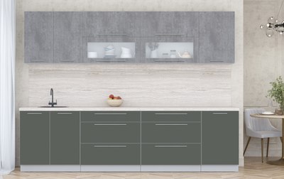 Кухонный гарнитур Интерлиния Мила Пластик 2.9 В