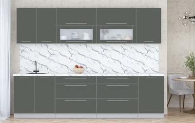 Кухонный гарнитур Интерлиния Мила Пластик 2.9 В