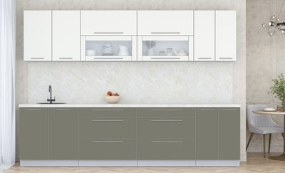 Кухонный гарнитур Интерлиния Мила Пластик 3.0 В