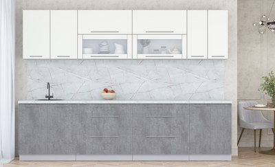 Кухонный гарнитур Интерлиния Мила Пластик 3.0 В