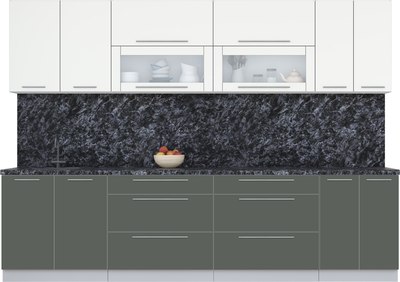 Кухонный гарнитур Интерлиния Мила Пластик 3.0 В - фото