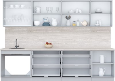 Кухонный гарнитур Интерлиния Мила Пластик 3.0 В