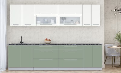 Кухонный гарнитур Интерлиния Мила Пластик 3.0 В