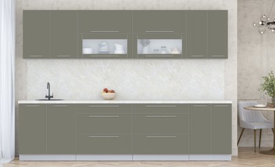 Кухонный гарнитур Интерлиния Мила Пластик 3.0 В