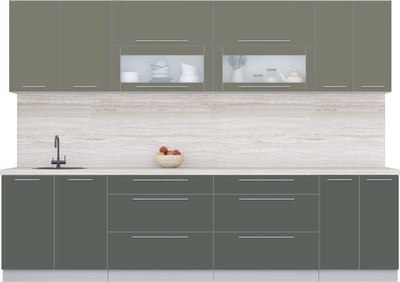Кухонный гарнитур Интерлиния Мила Пластик 3.0 В - фото