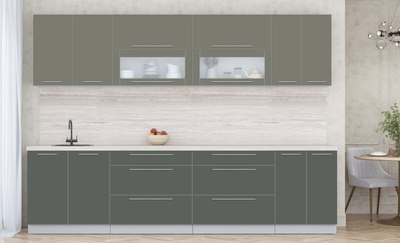 Кухонный гарнитур Интерлиния Мила Пластик 3.0 В