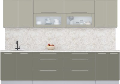 Кухонный гарнитур Интерлиния Мила Пластик 3.0 В - фото