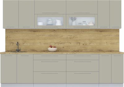 Кухонный гарнитур Интерлиния Мила Пластик 3.0 В - фото