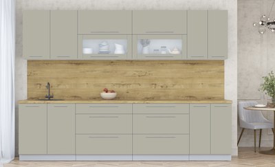 Кухонный гарнитур Интерлиния Мила Пластик 3.0 В