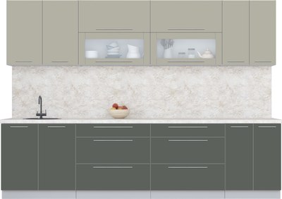 Кухонный гарнитур Интерлиния Мила Пластик 3.0 В - фото