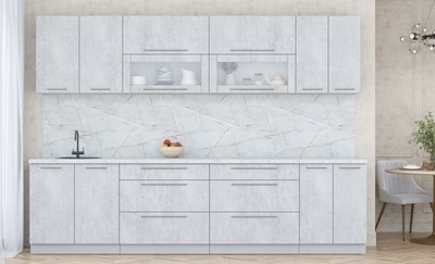 Кухонный гарнитур Интерлиния Мила Пластик 3.0 В