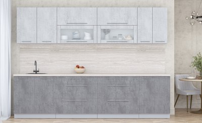 Кухонный гарнитур Интерлиния Мила Пластик 3.0 В