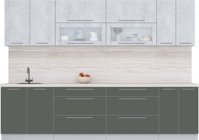 Кухонный гарнитур Интерлиния Мила Пластик 3.0 В - фото