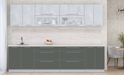 Кухонный гарнитур Интерлиния Мила Пластик 3.0 В