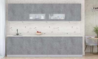 Кухонный гарнитур Интерлиния Мила Пластик 3.0 В