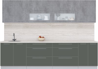 Кухонный гарнитур Интерлиния Мила Пластик 3.0 В - фото