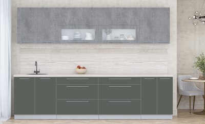 Кухонный гарнитур Интерлиния Мила Пластик 3.0 В